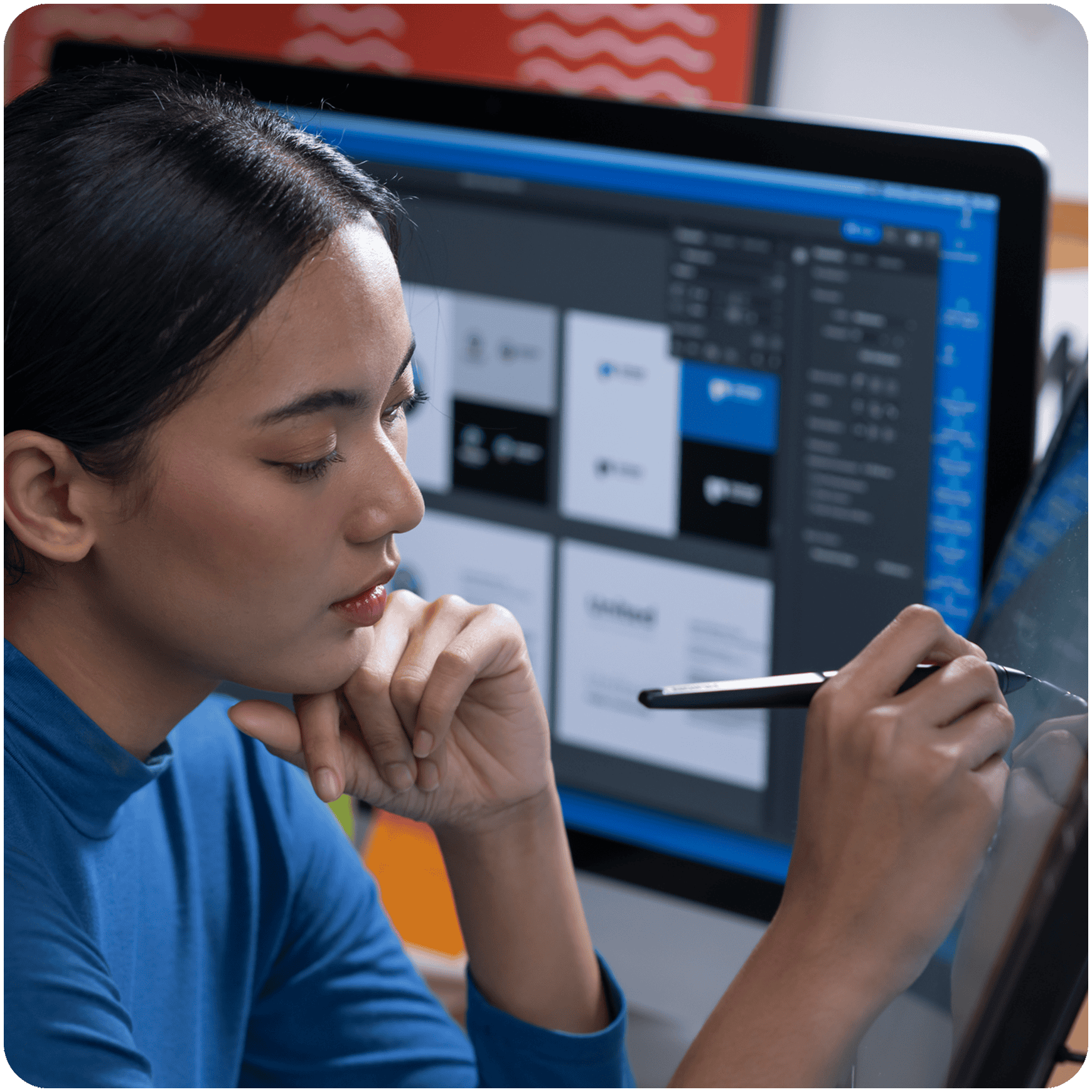 design professional working at desk